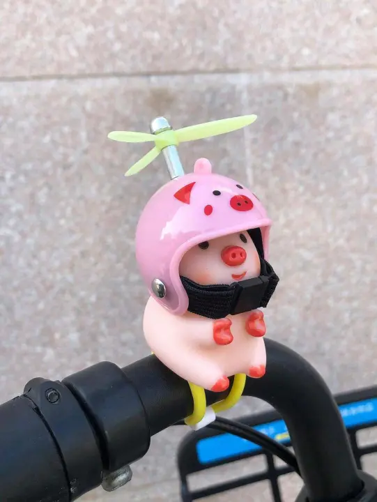 Decoración De Coche Eléctrico En Forma De Cerdo Con Sombrero Divertida Decoración De Manillar Para Motocicleta Y Bicicleta - 1