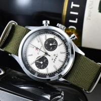 Reloj De Pulsera Deportivo Para Hombre AETEEY 1963 Pilot Quartz Cronógrafo Retro 42mm Resistente Al Agua Con Correa De Cuero Estilo Casual - details 18