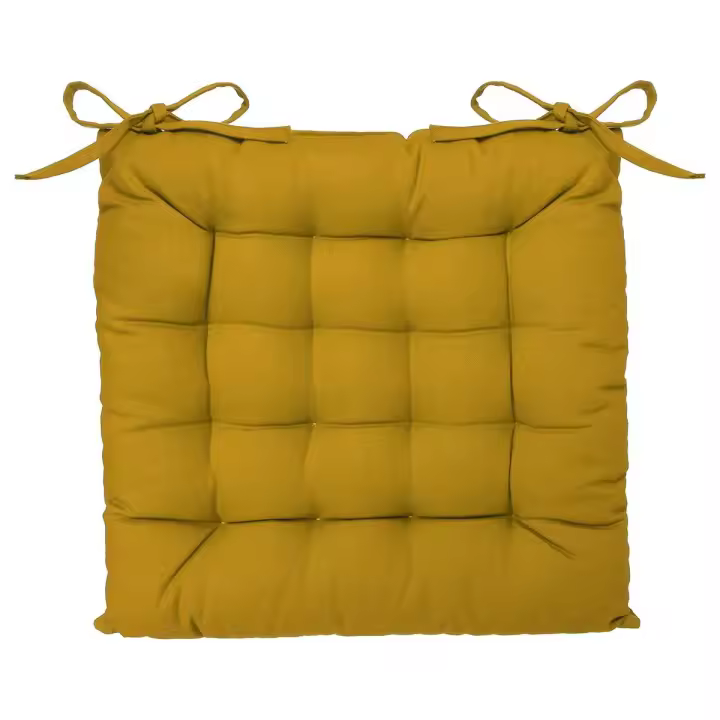 cojin para silla color mostaza 38x38cm - 1