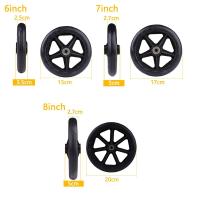 Rueda De Sustitución Para Wheelchair De 6 Pulgadas Rueda De Caña Trasera De Coche Rígida Y Flexible Suave Y Duradera Para Silla De Ruedas - details 1