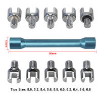 Juego De Llaves Para Spoke De Motocicleta Con Ajuste De Tensión Herramienta De Reparación Para Manillar 10 Piezas Con Punta Dureza 5.0~6.8 - details 1