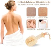Cepillo de sisal, cepillo corporal, cepillo corporal exfoliante, cepillo corporal seco, cepillo de baño de masaje, para exfoliar, mejorar la linfa - details 3