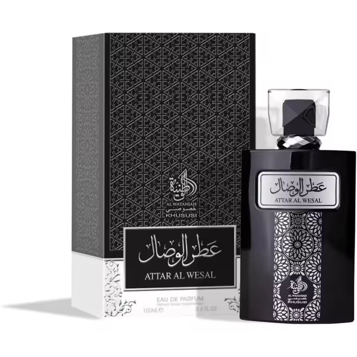 Al Wataniah Attar Al Wesal - Perfume Oriental Unisex con Notas de Madera y Especias - Aroma Intenso y Duradero - 100 ml - 1