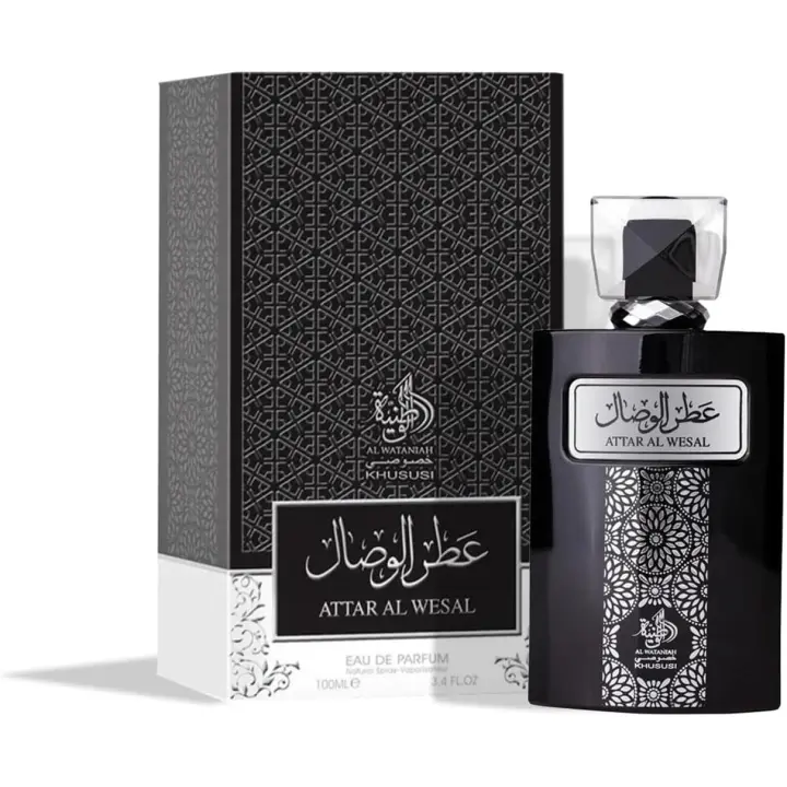 Al Wataniah Attar Al Wesal - Perfume Oriental Unisex con Notas de Madera y Especias - Aroma Intenso y Duradero - 100 ml - 1