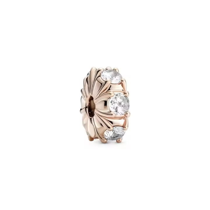 PANDORA Clip Oro Rosa 14k con Circonitas Cúbicas - Joyería Infantil Elegante - 1