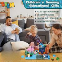 Bloques De Construcción Magnéticos DIY Para Niños Juguete Diseñador Montessori Regalo De Navidad ABS Plástico Compatible Con Lego - details 0