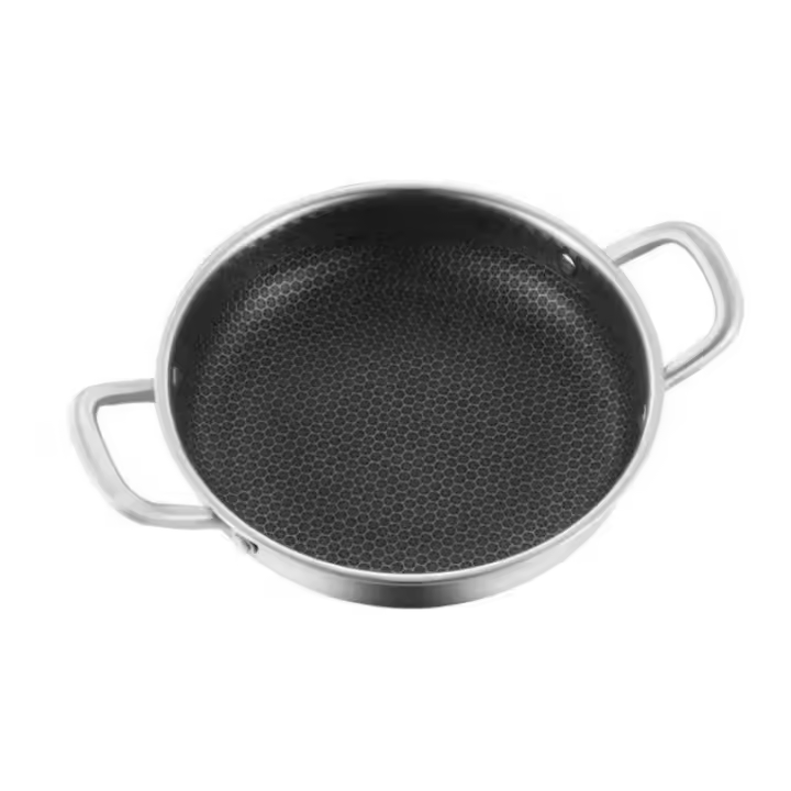 Sartén Antideslizante De Acero Inoxidable 316 De 28/30cm Grado Alimenticio Fundición De Miel Olla Para Inducción Y Estufa De Gas - 1