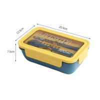 YverLand - Fiambrera para llevar la comida al trabajo. Lunch box, caja de almuerzo infantil para niños de colegio. Tupper lonchera con compartimentos herméticos porta alimentos - details 1