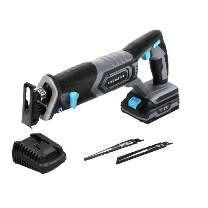 Cecotec Sierra de Sable CecoRaptor Perfect Quick&Cut 2020 Advance. 20 V y 2000 mAh, Frecuencia de oscilación de 3000 spm, Luz - 1