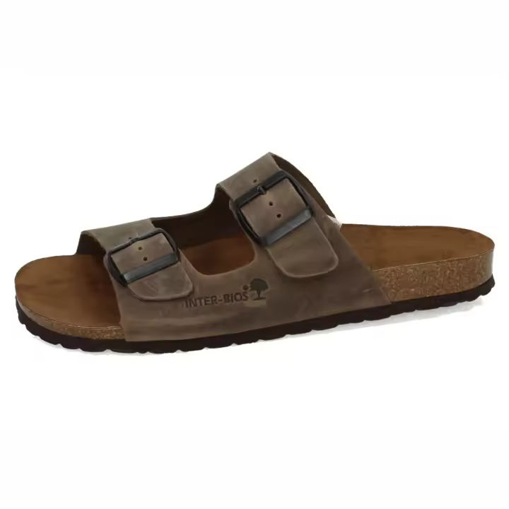 Sandalias marca INTER-BIOS para hombre en color pardo. SANDALIA CON HEBILLA - 1