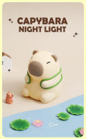 Lámpara De Noche De Silicona Capybara Lindo 7 Colores Con Dimmer Para Dormitorio De Niños Recargable Por USB Luz Decorativa Regalo Con Toque - details 0