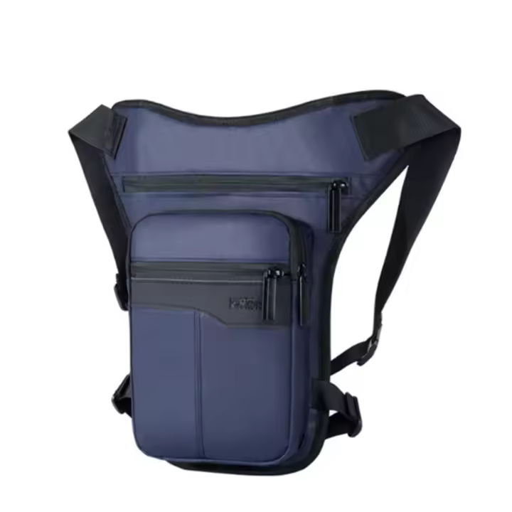 Bolsa De Pierna Impermeable Para Hombres Mochila De Cintura Crossbody Para Motocicleta Y Viajes Bolsa De Hombre Estilo Fashion - 1