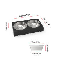 BOOTEELY Cuenco De Alimentación Elevado Para Perros Con Soporte Ajustable Y Doble Cuenco De Acero Inoxidable Para Alimentos Y Agua Para Perros Pequeños Medianos Y Grandes - details 2