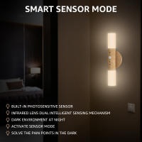 2PCS Luz Nocturna Sensor De Movimiento USB Recargable Madera 700mah LED Para Pared De Dormitorio Pasillo Escalera - details 3