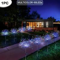 Luces De Fuegos Artificiales Solares Con Control Remoto 200LEDs Impermeables Para Jardín 8 Modos De Iluminación Decorativas - details 7