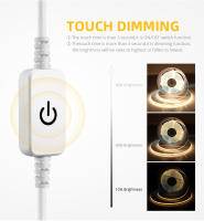 Tira De LED COB USB Con Sensor De Toque Y Regulación De Brillo 5V 320LEDs/M Lámpara De Noche Para Armario TV Espejo Decoración - details 3