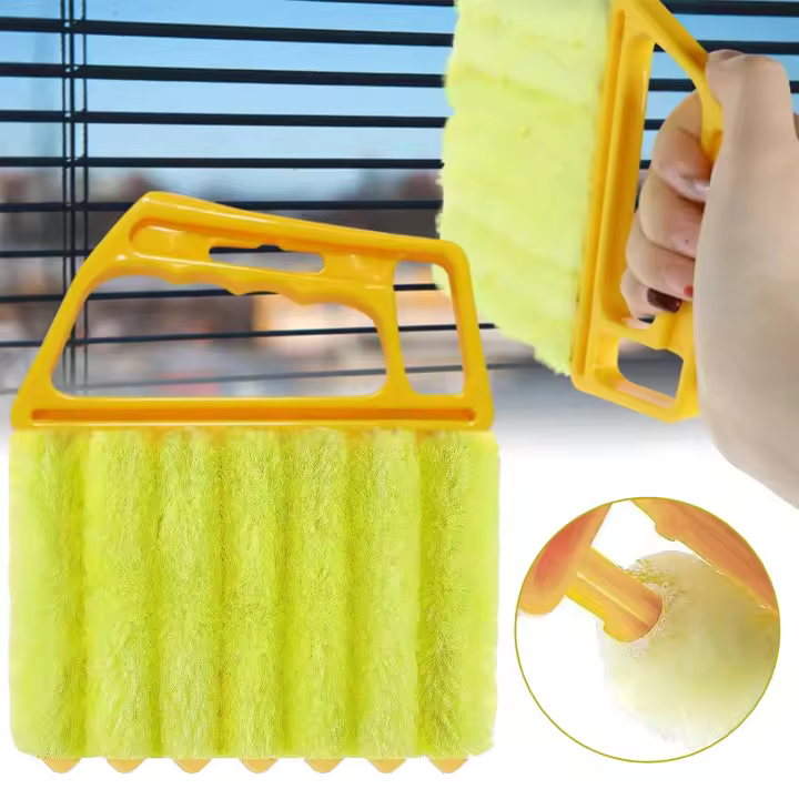 Cepillo De Limpieza Para Ventanas Y Aire Acondicionado De 7 Dedos Limpiador Mano Herramientas Domésticas Microfibra Ecológico - 1
