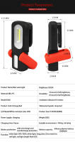 Linterna LED COB Magnética Recargable USB Luz De Trabajo Portátil Para Camping Y Reparación De Autos Lámpara De Emergencia Con Soporte - details 8