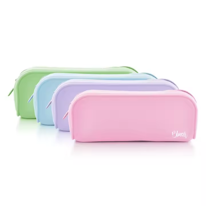 FRAGA PORTATODO RECTANGULAR DE SILICONA BLUSH 10 UNIDADES SURTIDA CAJA:10 unidades  PORTATODO 18x7x5 Cms. - 1