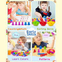 Juguete Montessori De Identificación De Animales Y Cuentas Color Sorting Dinosaurio Para Niños Regalo Desarrolla Habilidades De Color Y Conteo - details 3