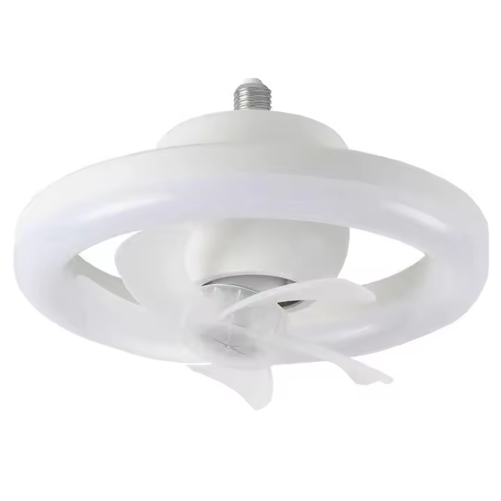 Ventilador de techo silencioso con iluminación y control remoto, control remoto e interruptor de pared, rotación de 360°, modos de luz, perfecto para sala de estar y dormitorio. - 1