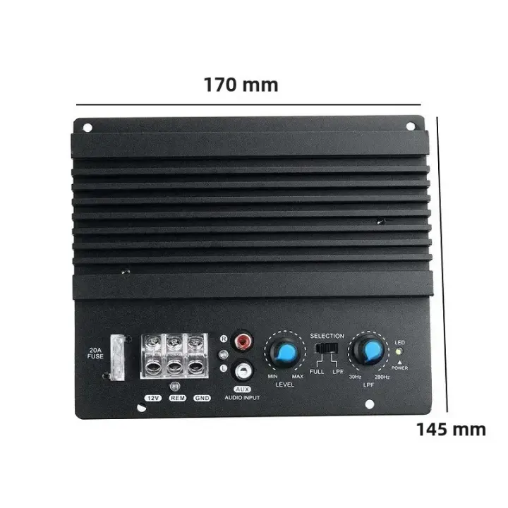 Amplificador De Audio Mono MAX600W Para Coche Subwoofer Driver DC12V HIFI Amplificador De Potencia Con modulo De Audio Negro - 1