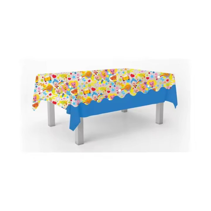 Mantel De Plástico Del Payaso Plim Plim, Medida De 120x180Cm. Contiene 1 Unidad. #Liragram #Payaso PlimPlim - 1