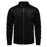 2024 nueva chaqueta de otoño e invierno para hombre, chaqueta versátil de color sólido a la moda para hombre, ropa de trabajo de gamuza, chaqueta para hombre - details 5