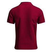 Polo de manga corta con solapa elástica de seda helada de secado rápido para hombre de verano americano - details 24