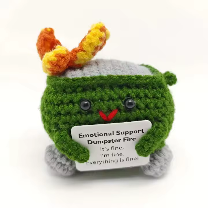 Muñeco De Crochet Divertido Para Decoración De Hogar Y Piso Estilo Moderno Regalo De Navidad Ornamento De Textil Y Fibra - 1