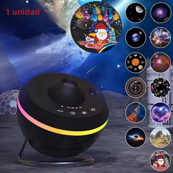 Proyector De Luz Nocturna Galaxia Dinámica Meteor 13 En 1 4K HD RGB Para Decoración De Habitación Regalo Para Niños Botón Rotatorio Espacial Para Navidad - 1