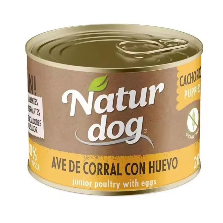NaturDog Junior Ave de Corral con Huevo 6 x 200 gr - 1