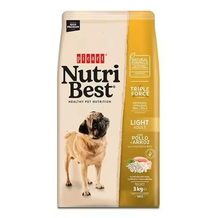 Picart Nutribest Light Pollo & Arroz 15 Kg - 1
