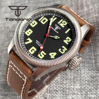 Reloj De Pulsera Automático Tandorio Vintage 20Bar 39mm NH35A Para Hombres Con Bisel Fluted Y Corona Ajustable Luminoso Vidrio De Zafiro Correa De Cuero Resistente Al Agua - details 0