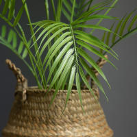 Planta Artificial De Palma Grande 88cm Con Hojas De Monstera Y Pino Falso Para Decoración De Jardín Y Fiestas En Casa - details 3