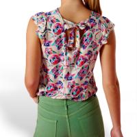 Minueto Nikita Top - Camiseta de Cuello Redondo y Manga Sisa con Volantes en Mangas - details 8
