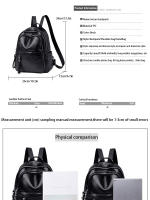 Bolso De Hombro Para Mujer En PU Negro Casual Y Versátil Gran Capacidad Ligero Adecuado Para Estudiantes De Colegio Salir - details 1