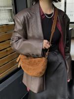 Bolso De Hombro Para Mujer De Cuero Genuino De Seda Mate Cuadrado Suelto Ondulado Invierno Otoño Bolso Cruzado Diario De Alta Gama - details 14
