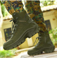 Botas De Táctica Desértica Para Hombres Zapatos De Senderismo Con Cubierta Alta Impermeables Y Seguridad Anteojos De Trabajo - details 12