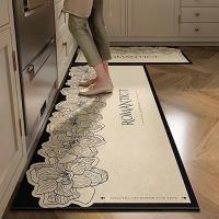 Carpetas De Cristal Simple Home Absorbentes De Agua Y Aceite No Slip Para Cocina Baño Entrada Moderno Estilo Poliéster 100% - details 1