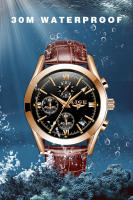 Reloj De Pulsera Deportivo De Lujo Para Hombre LIGE Cuarzo Militar Con Correa De Cuero Premium Impermeable Y Cronógrafo Moda Casual - details 4