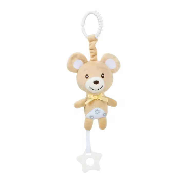 Colgante mordedor BBSKY con forma de conejo, elefante y koala para coche, además de campana de cobre llamada BB. - 1