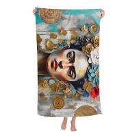 Toalla De Baño Kawaii De Arte De Frida Kahlo Para Niñas Toalla De Playa Cartoon Absorbente Y Secado Rápido Tamaño 30x60 Cm - details 10