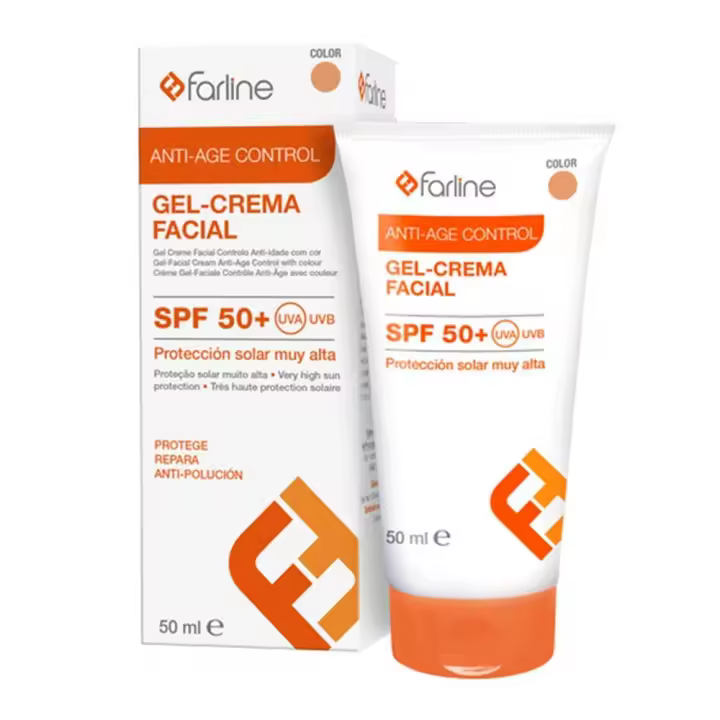 Farline Anti-Age Control Gel-Crema Facial Con Color SPF50+ 50 ML - 1