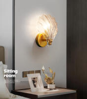 Lámpara De Pared Moda Con Concha E14 Vidrio Para Dormitorio Y Sala De Estar Iluminación Interior Fijación En La Pared Fuente De Alimentación AC 220V - details 8