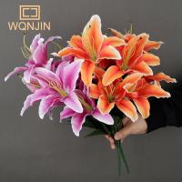 Ramo De Lirio Blanco Artificial De 9 Cabezas Decoración Floral Sintética Para El Hogar Regalo De Fiestas Y Bodas - details 8