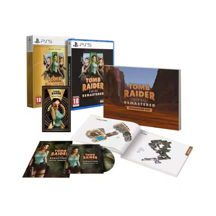 TOMB RAIDER I· II·III REMASTERED DELUXE EDITION PS5 PAL ESPAÑA NUEVO FISICO ESPAÑOL - Plaion - 1