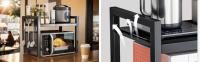 MAGIC SELECT.Estante Extensible de Microondas. Estantería Ajustable para Horno, Utensilios de Acero con 4 Ganchos Incluidos(35-60cm. Ancho Ajustable) - details 1