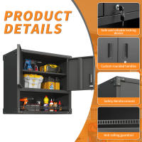 Gabinete de Herramientas de Metálico Montado en Parado con Puertas y Compartimientos, Persión de Metálico para Garajes, Taller, Oficinas-Eco Ambiente, Resistant, Necesita Montaje, alto 77 cm x Ancho 80 cm x Profundidad 30 cm - details 1