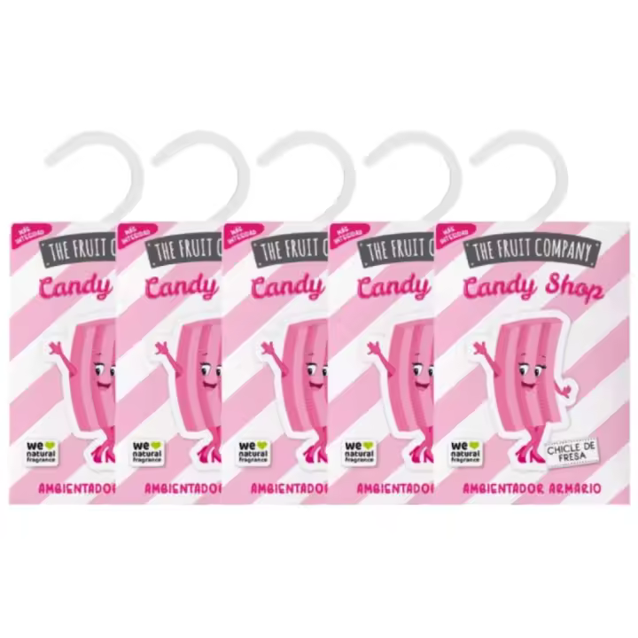 Ambientadores 360 - Pack 5 Ambientadores Armario Candy Shop The Fruit Company | Perfuma Cajones y Ropa +45 Días | +Intensidad | 0% Alcohol | Extractos Naturales - 1